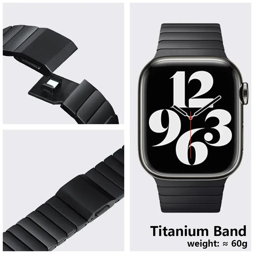 ULTRA Titanium Strap for Apple Watch Ultra 2 49mm Series 10 46mm Magnetic Link Bracelet for Iwatch 9 8 7 6 5 4 Se 45mm 44mm Band