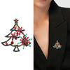 Stylish Festive Tree Jewelry Pin Sturdy Alloy Design Secure Clasp Brooch Perfect For Holiday Outfits And Gatherings