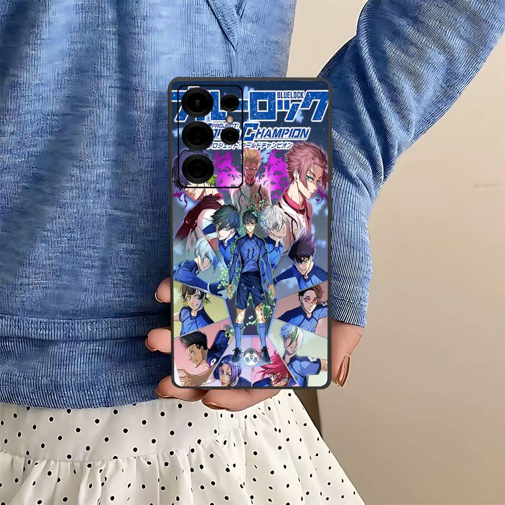 Fußball Anime B-Blau L-Lock Handyhülle Für Samsung S 24 Fe 25 Ultra Plus 20 Lite 21 30 22 23 24 22 Ultra 5G Fundas