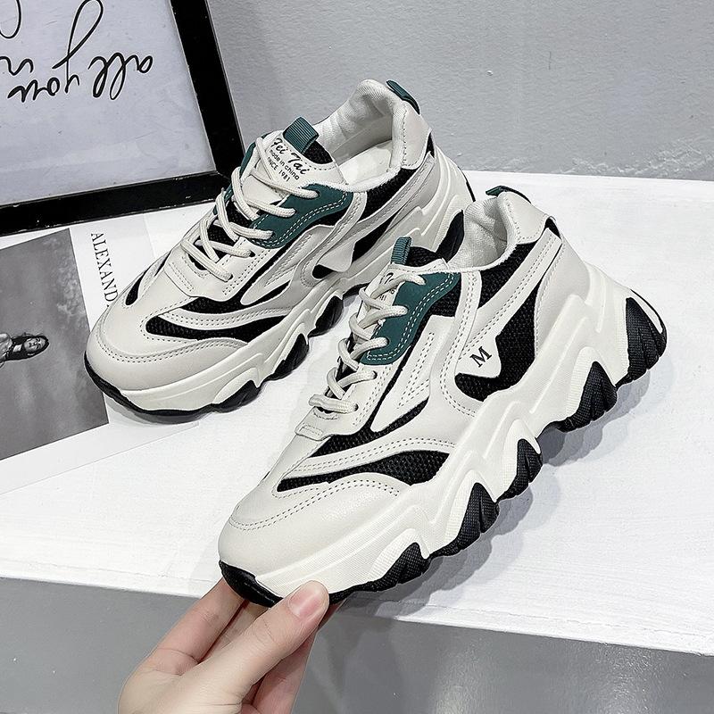 Trendy dad shoes new versatile fried street platform mesh dad shoes women