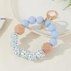 European & American Style Silicone Bead Keychain Bracelet Pendant