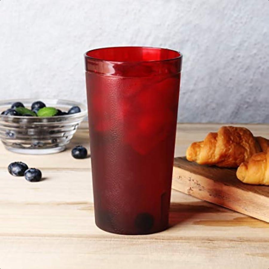 

RestaurantGrade Beverage Tumblers Red (Set of 12 16 oz) United States