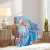 1pc Velvet Elsa Frozen Snowflake Throw Blanket Bedspread Sofa