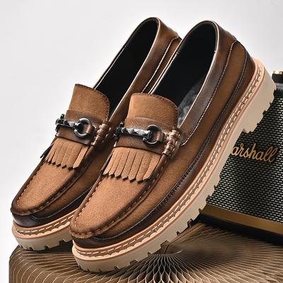 Fashion Italian Brand Suede Leather Loafers Men Genuine Leather Antiskid Walking Shoes Classic Moccasins Comfy Designer Business Shoes