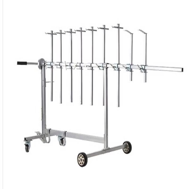 Aokewen 4-Wheel 9-Hook Car Paint Stand