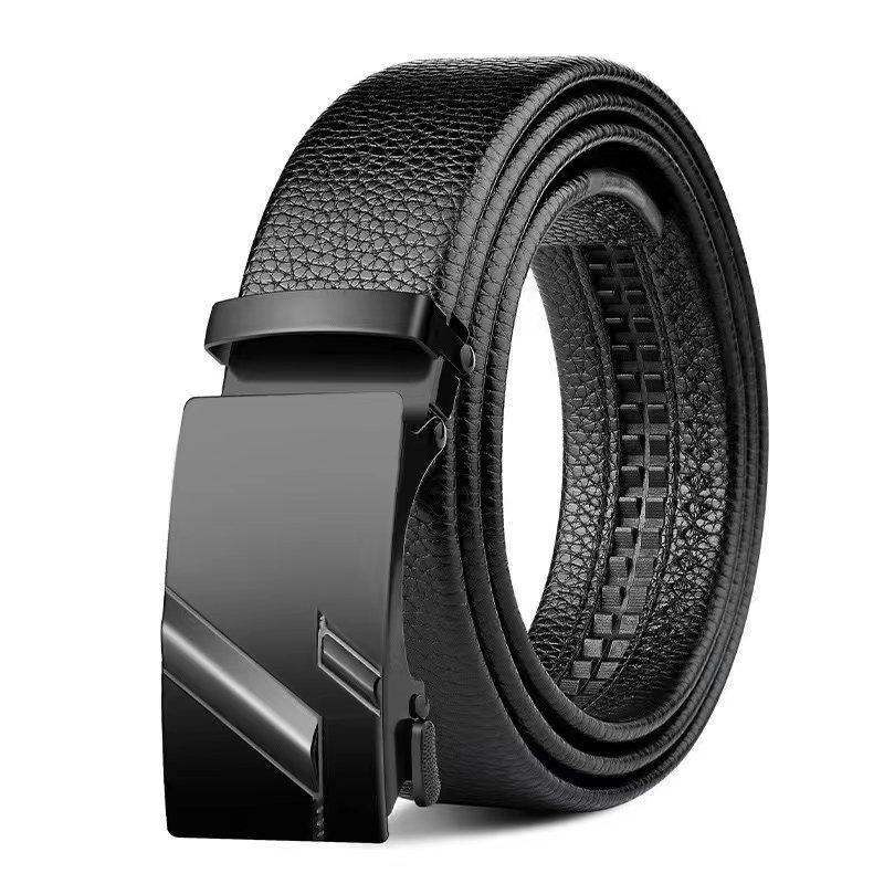 

Черный спортивный автомобиль автоматическая пряжка мужской ремень деловой ремень для отдыха Douyin Kuaishou прямые продажи 120cm