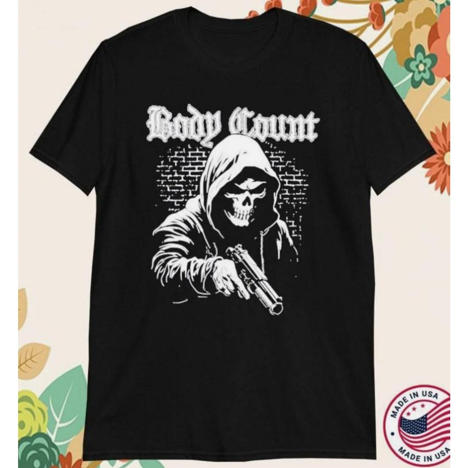

BODY COUNT Band Black Cotton All Size To 4XL Shirt Unisex Unisex T-Shirt XXXXXL чорний