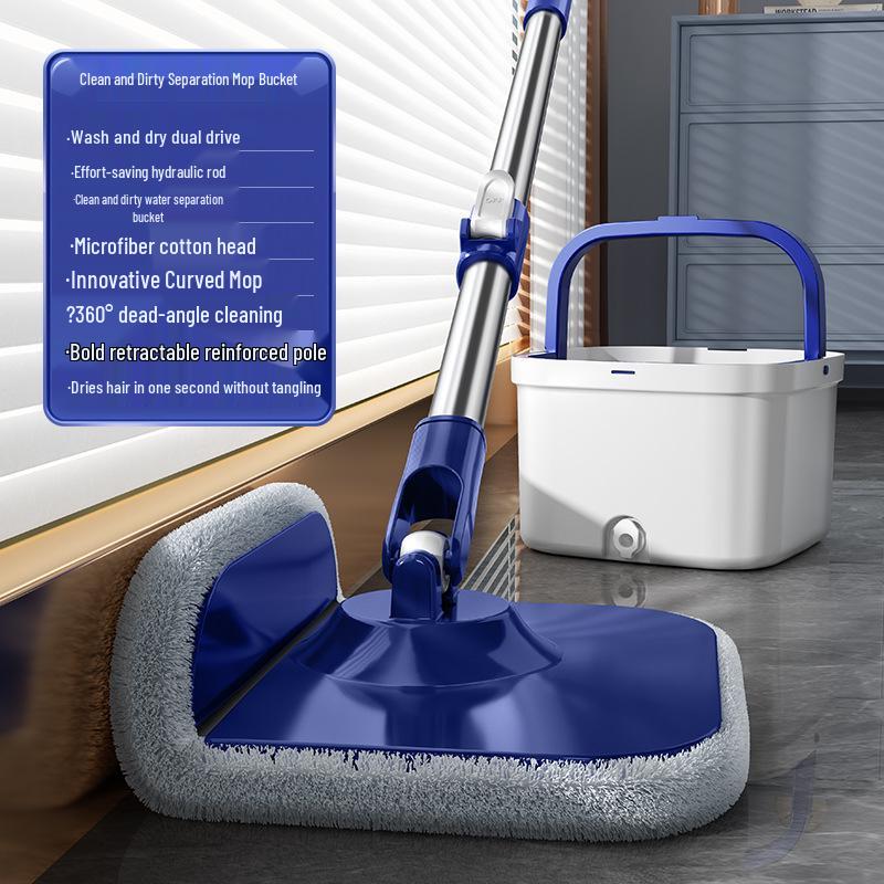 

Вращающаяся швабра и ведро для разделения грязи с автоматическим обезвоживанием Five Replacement Cloths Only (No Mop)