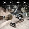 Double Edge Safety Razor Handle Razor with 5 Blades Heavy Duty Eco-Friendly Razor Replaceable Blade