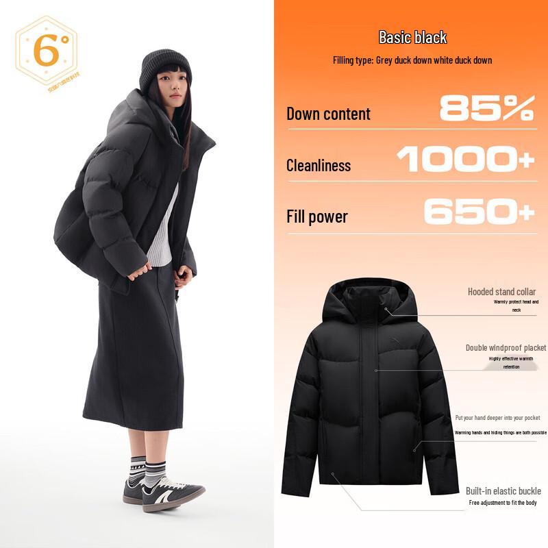 Anta Women s Hooded Four-Proof Winter Puffer Jacket S