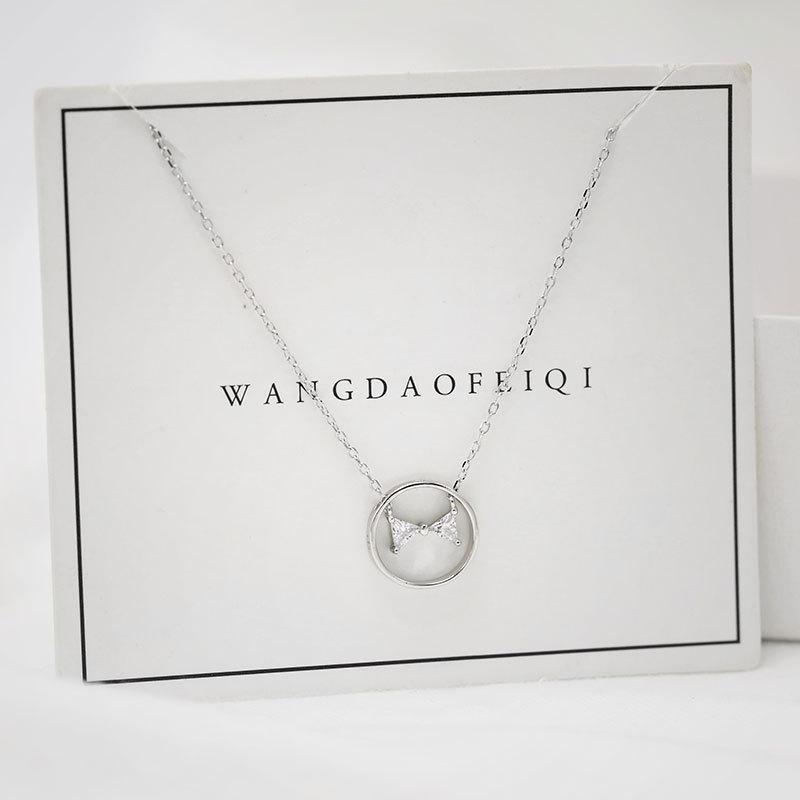 

Все тело изысканное и элегантное, Цепочка с бантом и ключицей, Корейская версия проста и универсальна, Ниша