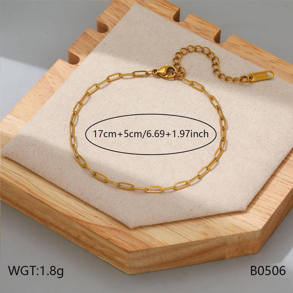 European & American Titanium Steel Bracelet: Light Luxury, Stackable, Colorfast Jewelry for Women