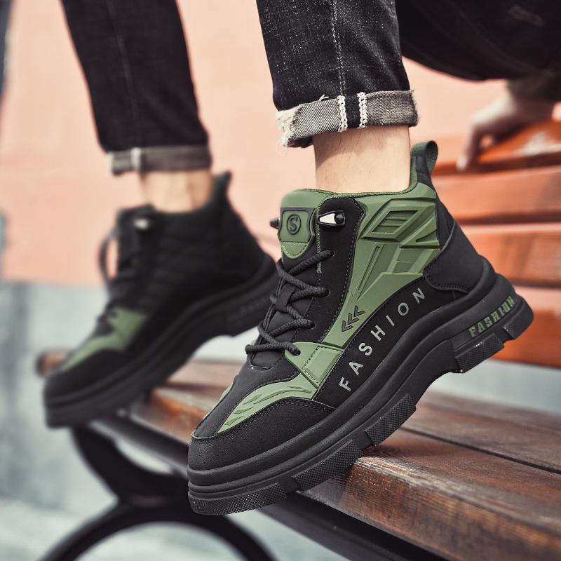 Labor Insurance Men's Shoes Autumn and Winter Construction Site Work Non-slip and Wear-resistant Work Shoes Black Sports Platform Mountaineering Mar