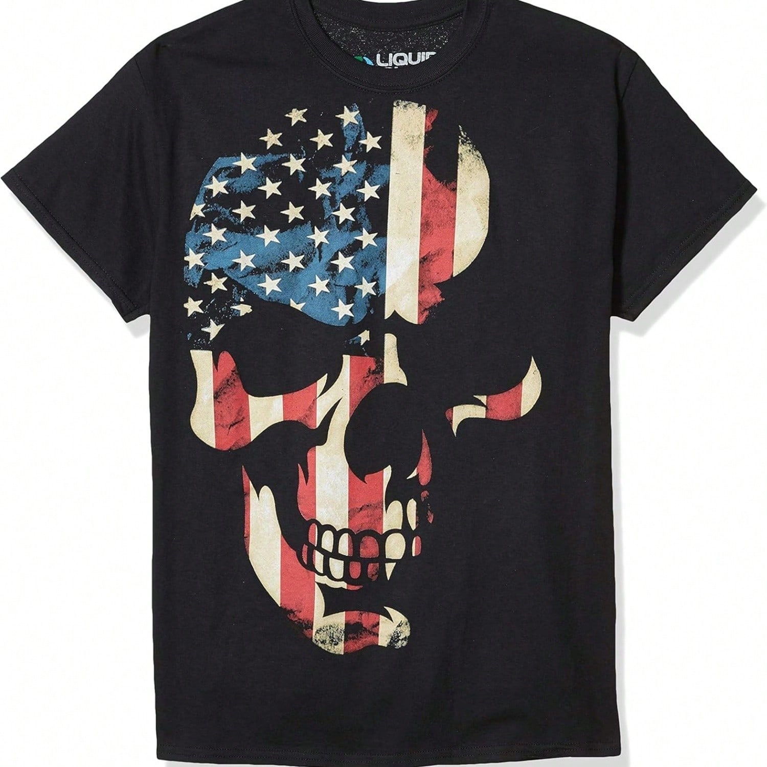 Liquid Blue unisex s American Skull T-Shirt S разноцветный