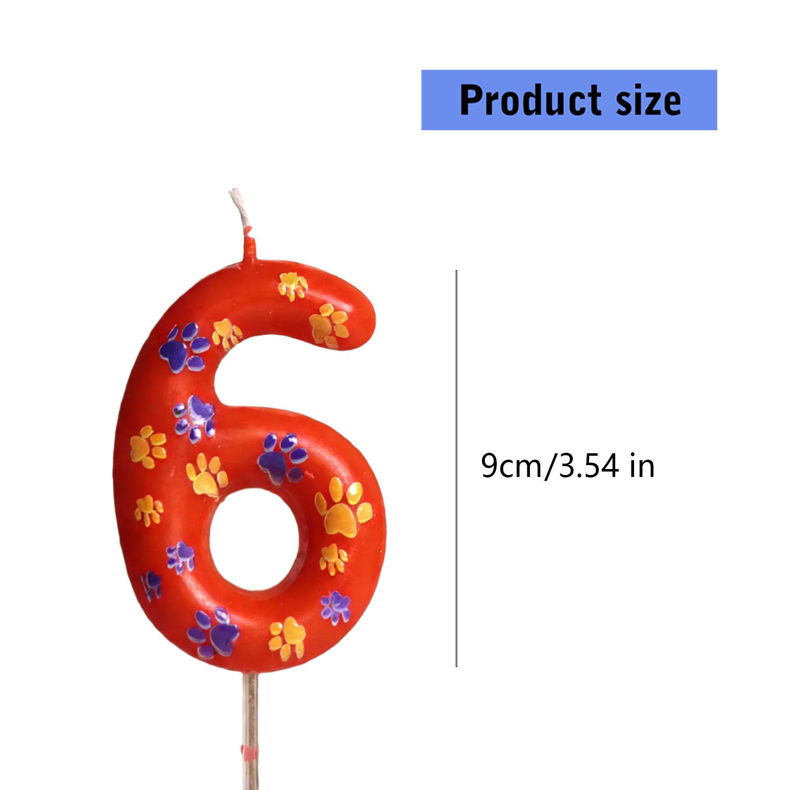 Cute Dog Paws Themed Birthday Number Candle For Pet Lover Boy Girl Reunions Party Supplies Cake Toppers Decoration Gift