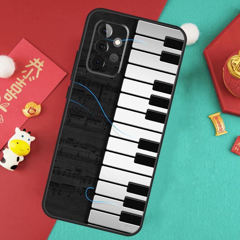 Piano Keys Musical Case For Samsung Galaxy A13 A33 A53 A15 A25 A35 A55 A54 A34 A14 A71 A51 A12 A32 A52 Cover