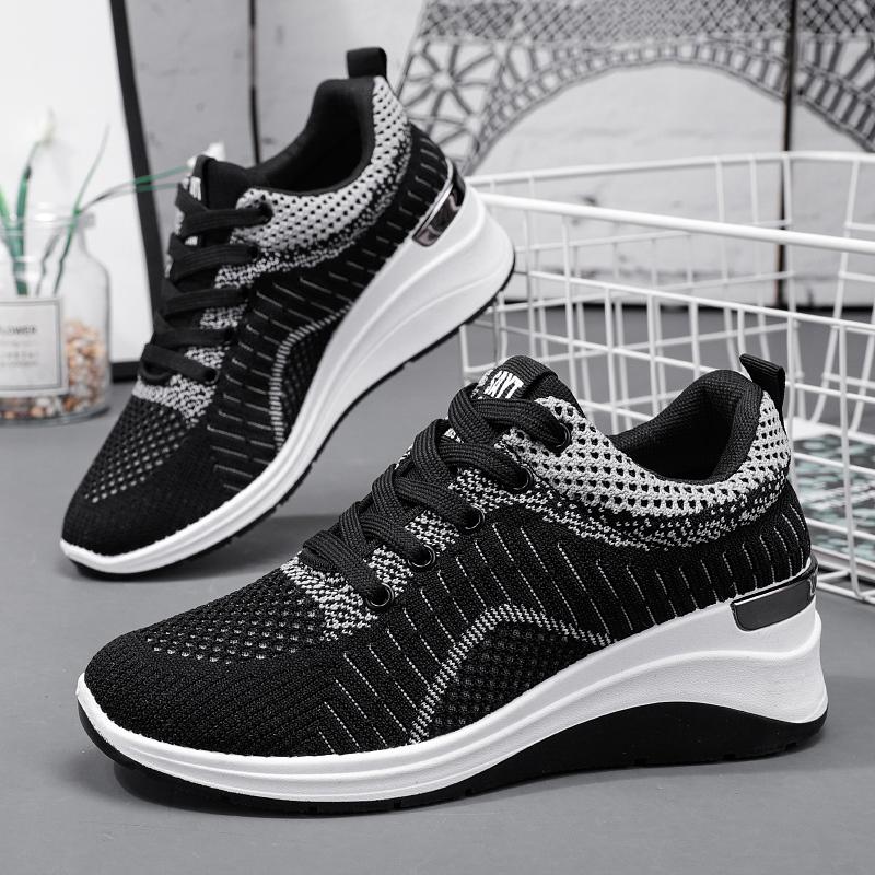 

Women s Casual sneaker New Thick Sole Booster Shoes Soft Sole Comfortable Outdoor Running Walking sneaker Free Shipping 41 чорний