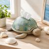 Turtle Tissue Box Cover Decorative Resin Shell Design Durable Lightweight for Home Office Bathroom Car Use