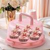 8 Inch Cake Holder with Lid and Handle Cake Container Portable Pie Carrier for Any 6-8 Inch Cake Storing