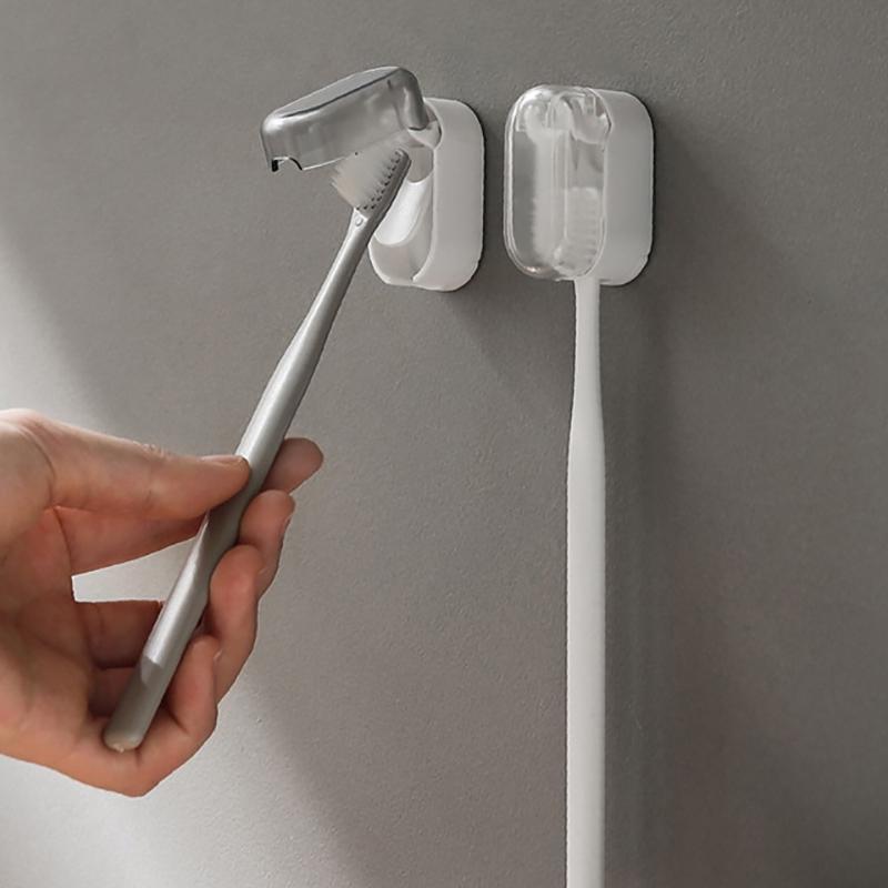 Toothbrush Holder Dust-Free Innovative Essential For Home Dustproof Toothbrush Holder Stylish Design Feature Wall-Mounted