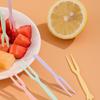 50Pcs/Set Fruit Fork Candy Color Mini Fruit Picks Plastic Snack Dessert Forks