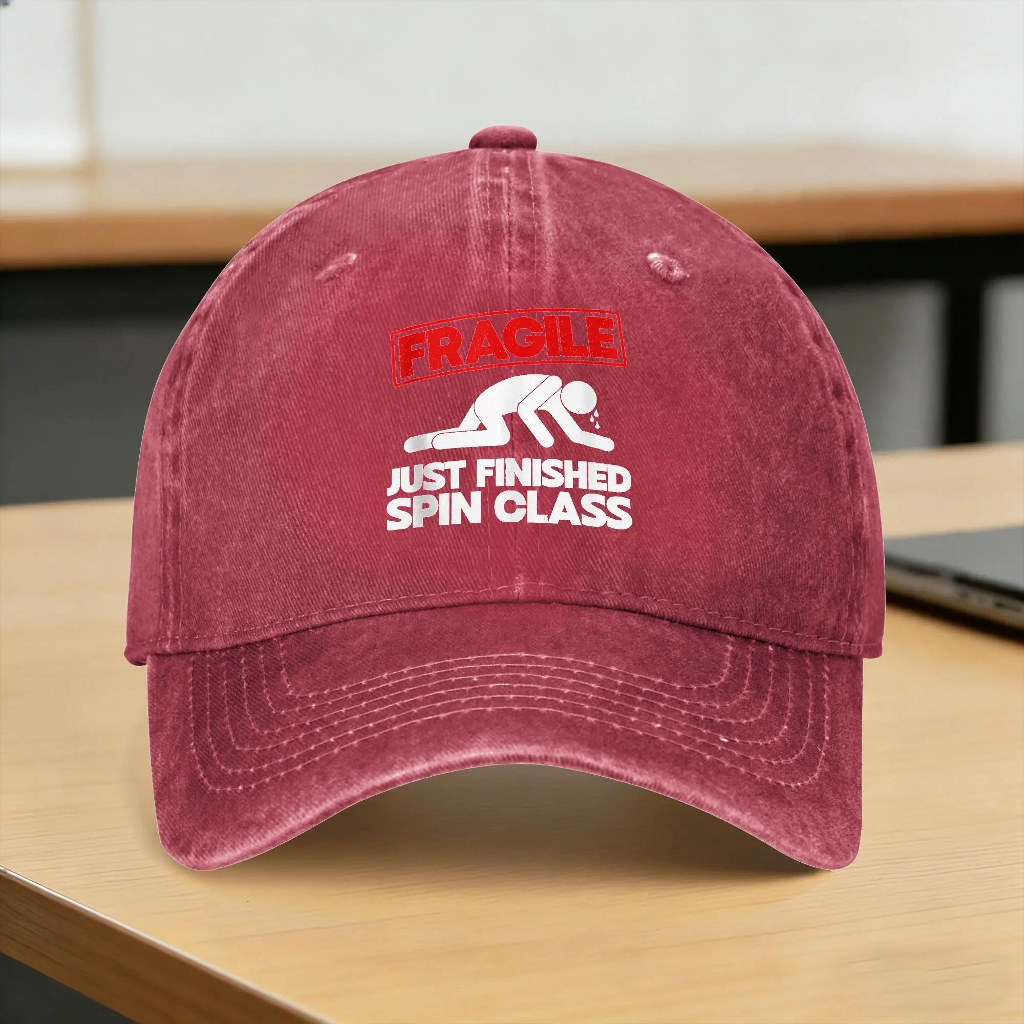 Spinning Bike Funny Spinning Class Baseball Cap Sun Outdoor Sport Sunscreen Washed Hip Hop Hats Women Unisex Fashion Baseball Caps One Size