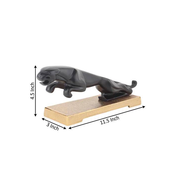 The Panther’s Leap On Gold Base | 29 × 8 × 11 Cm