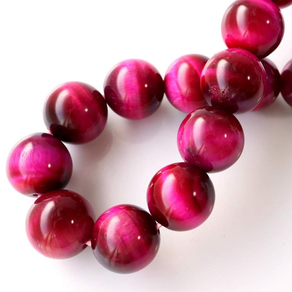 Pink Tiger Eye Tiger Eye Natural Power Inner 15cm [GOLD STONE] Bracelet, 12mm, Stone, Stone, Stone, Circumference Approx.