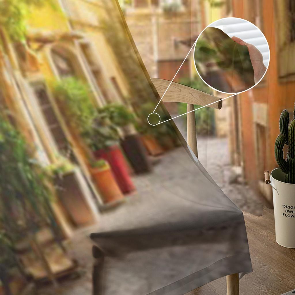 Rom Italien Römisches Gebäude Roma Alte Straße Chiffon Transparente Vorhänge für Wohnzimmer Schlafzimmer Fenstervorhang Voiles Tüll Cortinas