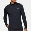 Under Armour Seamless 1/2 Zip Long-Sleeve Sports T-Shirt Men Tops Black 1351452-001