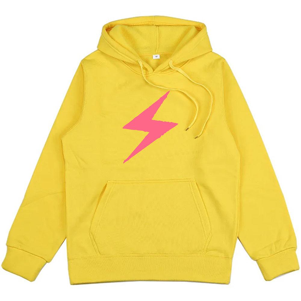Pink Lightning Printing Hoodies Bruno APT Sweatshirts Song Women Pullovers Hooded Soft Warm Clothing