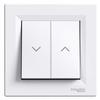 Asfora White Shutter Switch Spring Terminals 10AX 250V EPH1300521
