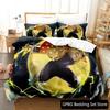 Anime Zenitsu Agatsuma Demon Slayer Bedding Set Single Twin Double Queen King Cal King Size Bed Linen Set