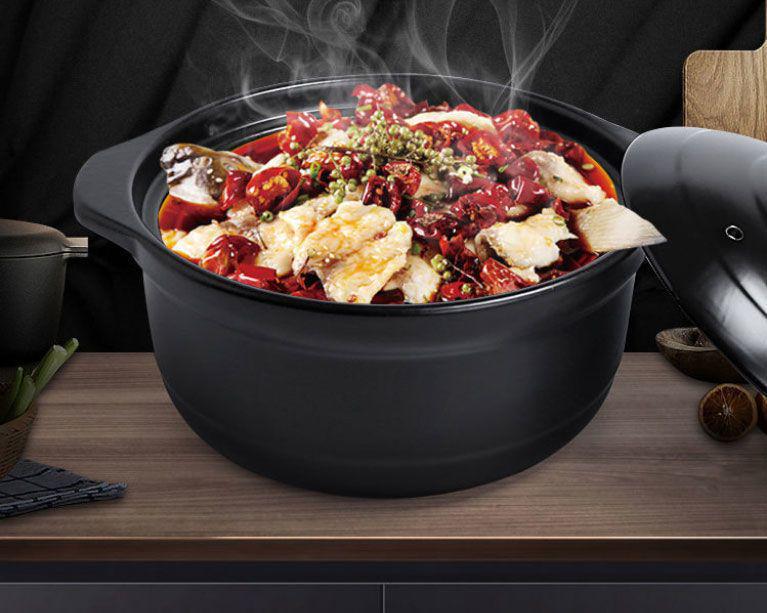 Dual-Use Ceramic Induction Cooker & Stew Pot for Open Flame – Ideal for Soups, Braised Dishes, and Hot Pot
