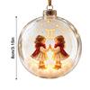 Warm Light Zodiac Ball Ornament Clear Round Shape Lighted Christmas Ornament  Christmas Tree Decor