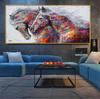 Modern Galloping Horses Landscape Canvas Painting Posters and Prints Wall Art Picture for Living Office Room Bedroom Home Decorating