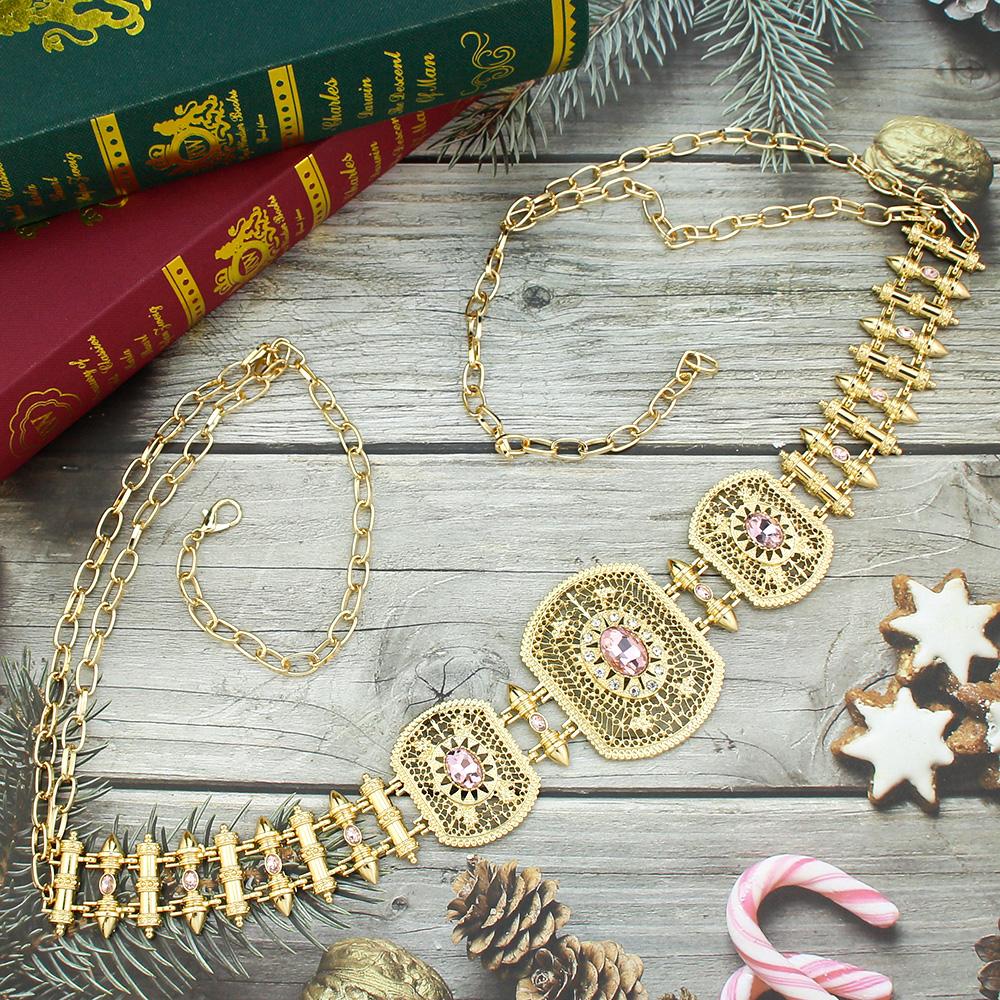 

Пояс-цепочка золотого цвета для женщин, свадебное платье невесты, ювелирный пояс для тела розовый