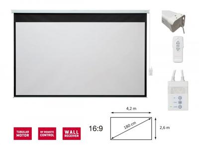 Fonestar PPEL-16180-FA - Elektrische Projektionsleinwand 16:9, Diagonale 180', Fernbedienung, Fonestar