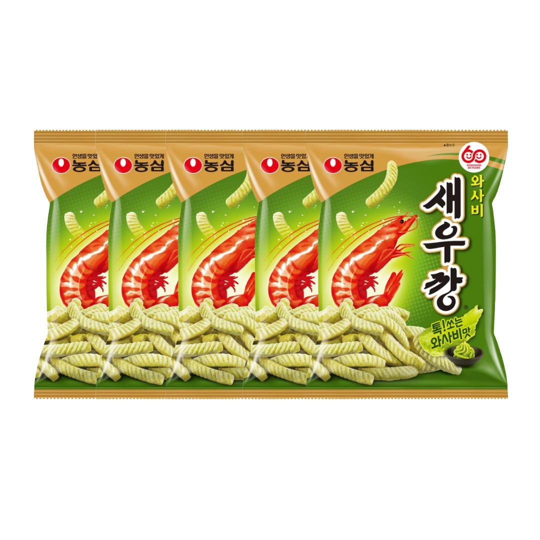 

Nongshim Крекер с креветками Оригинальный 90 г / Крекер с креветками Васаби 70 г (2 варианта) #wasabi 5pcs