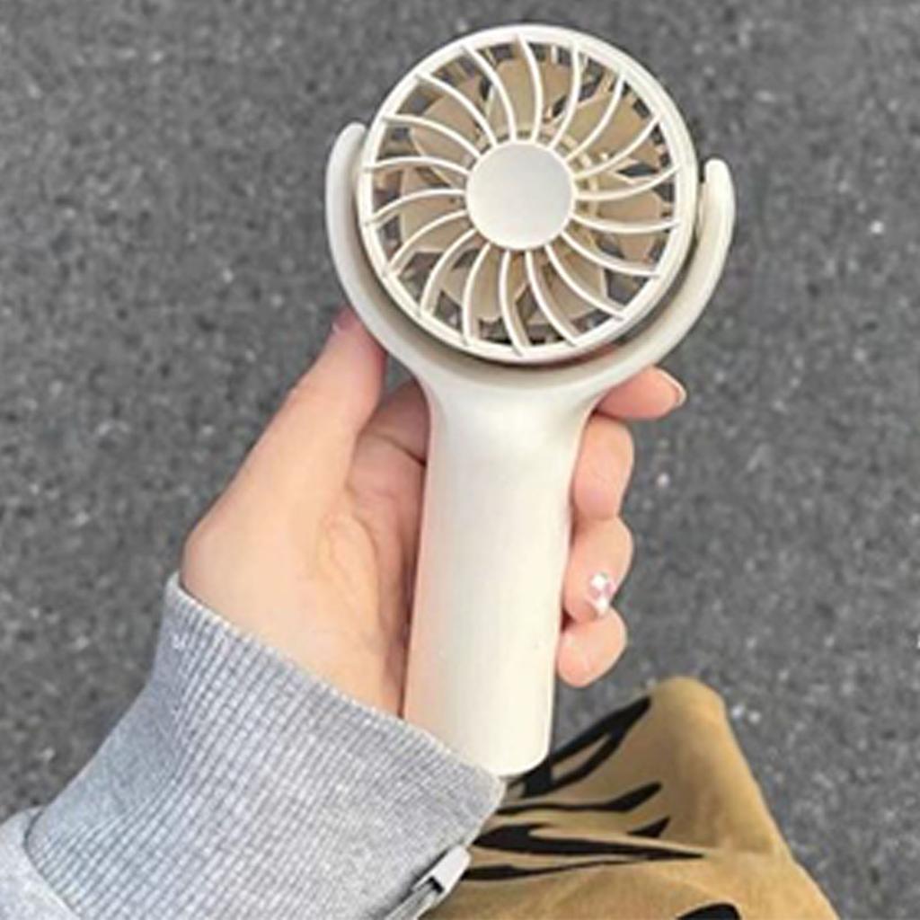 Mini Handventilator Multifunktion Leise 3 Geschwindigkeiten Einstellbar Starker Wind Tragbar Kleiner Tischventilator für