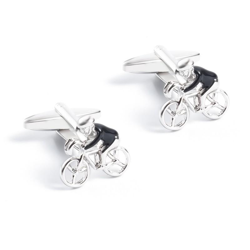 

Bicycle Race Style Full Copper Metal Cufflinks Men s Shirt CC-2083 чёрный