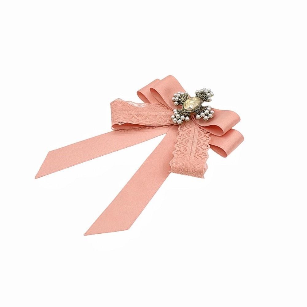 Memorial Black Ribbon Bow Brooch Polyester Jewelry Necktie  For Funerals and Mourning