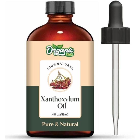 Organic Zing Xanthoxylum (Zanthoxylum armatum) Oil | Pure & Natural Steam Distilled Essential Oil for Aroma, Diffusers & Massage - 118ml/3.99fl oz