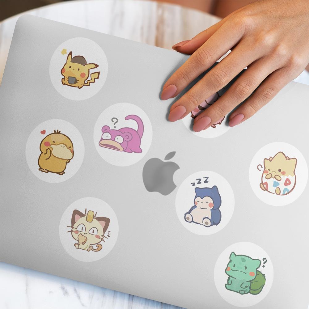 500pcs Roll Cartoon Pokemones Stickers Anime Diy Pvc Laptop Decals Decoration Stiker Children Reward Toy Girl Gift