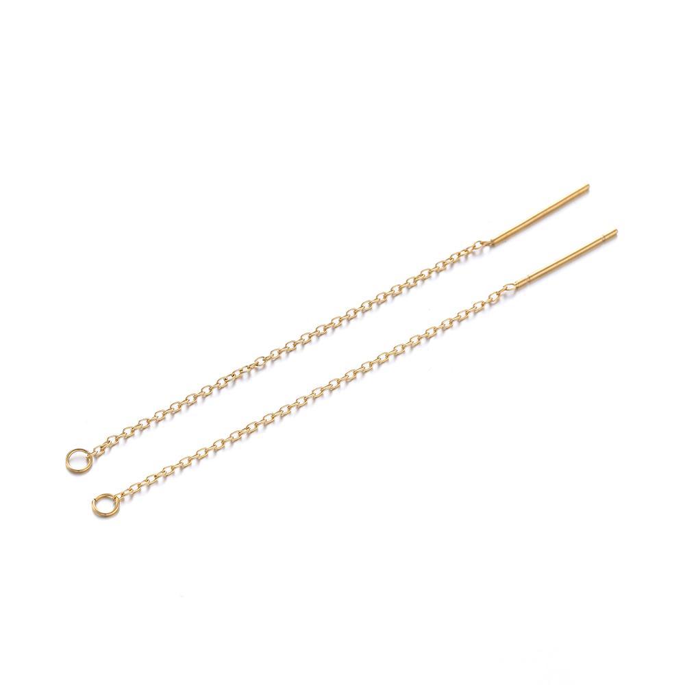 10Pcs 8/13cm Stainless Steel Long Tassel Chain Drop Earrings Ear Line Earring Chain For DIY Jewelry Making Findings Accessories