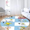 Snoopy Round Rug Cute Cartoon Soft Flannel Carpet Non-Slip Mat for Bedroom Living Room Kids Room Home Decor