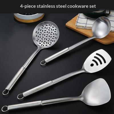 Durable Stainless Steel Frying Spatula Ladle Slotted Spoon Spatula Long Handle Kitchen Gadgets Kitchen Cooking Utensil