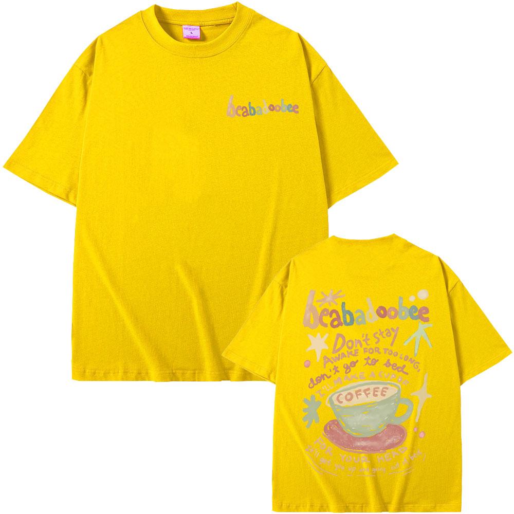 Beabadoobee Graphic Print T-shirt Men Women Fashion Vintage Oversized T Shirts Unisex Casual Pure Cotton Tshirt Y2k Streetwear