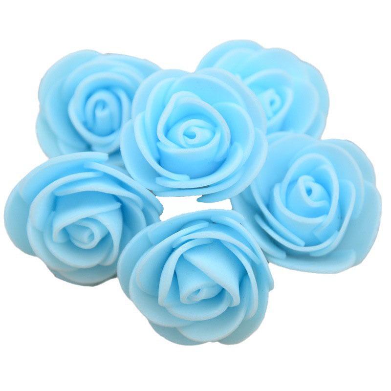 Simulated Foam Rose Flower DIY Bear Accessories for Weddings, 3.5cm Fake Flowers