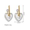 Atoztide Trendy Multiple Style Imitation Pearl Tassel Earring for Women Stainless Steel Elegant Temperament Earring Jewelry Gift